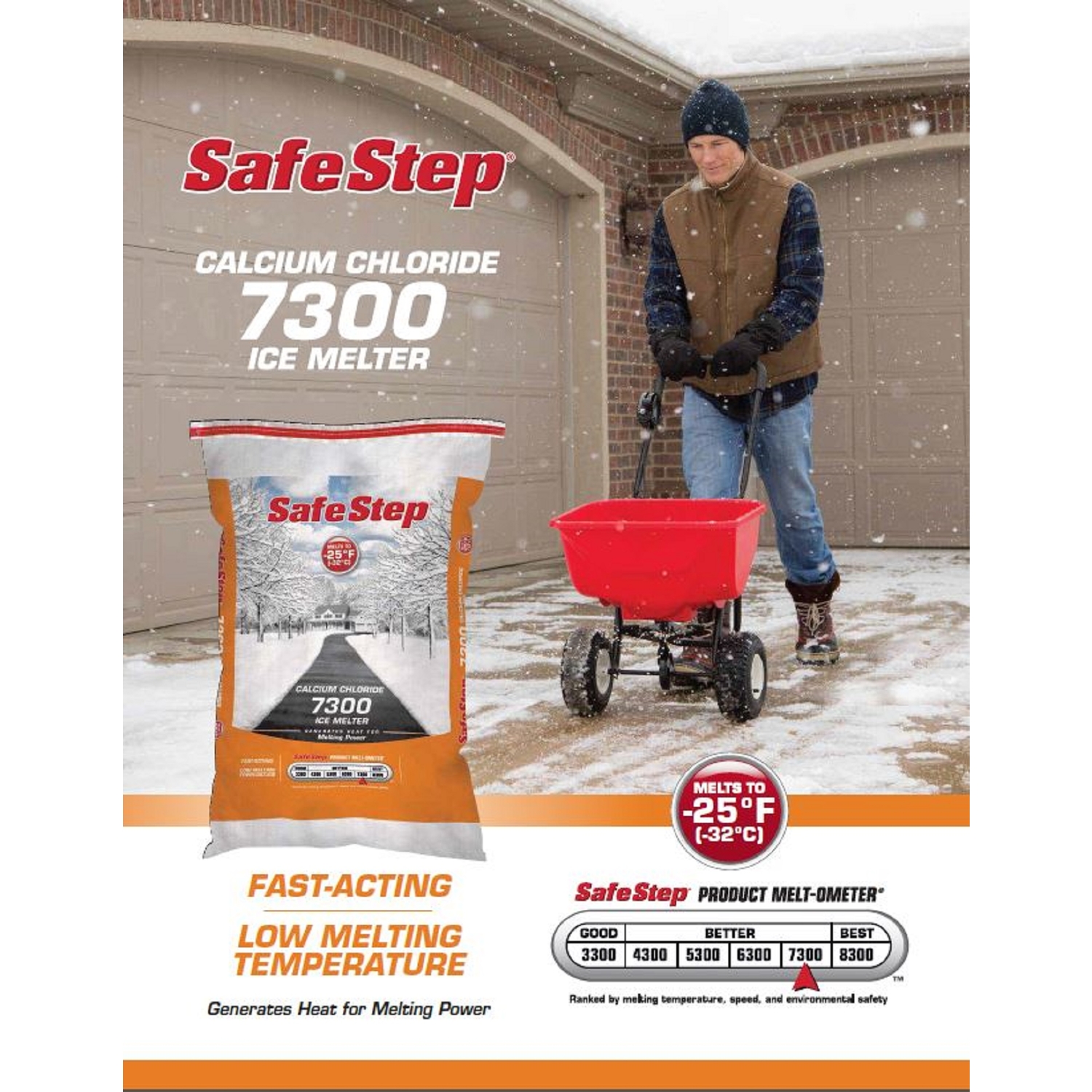 Safe Step 7300 Calcium Chloride Pellet Ice Melt 8 lb