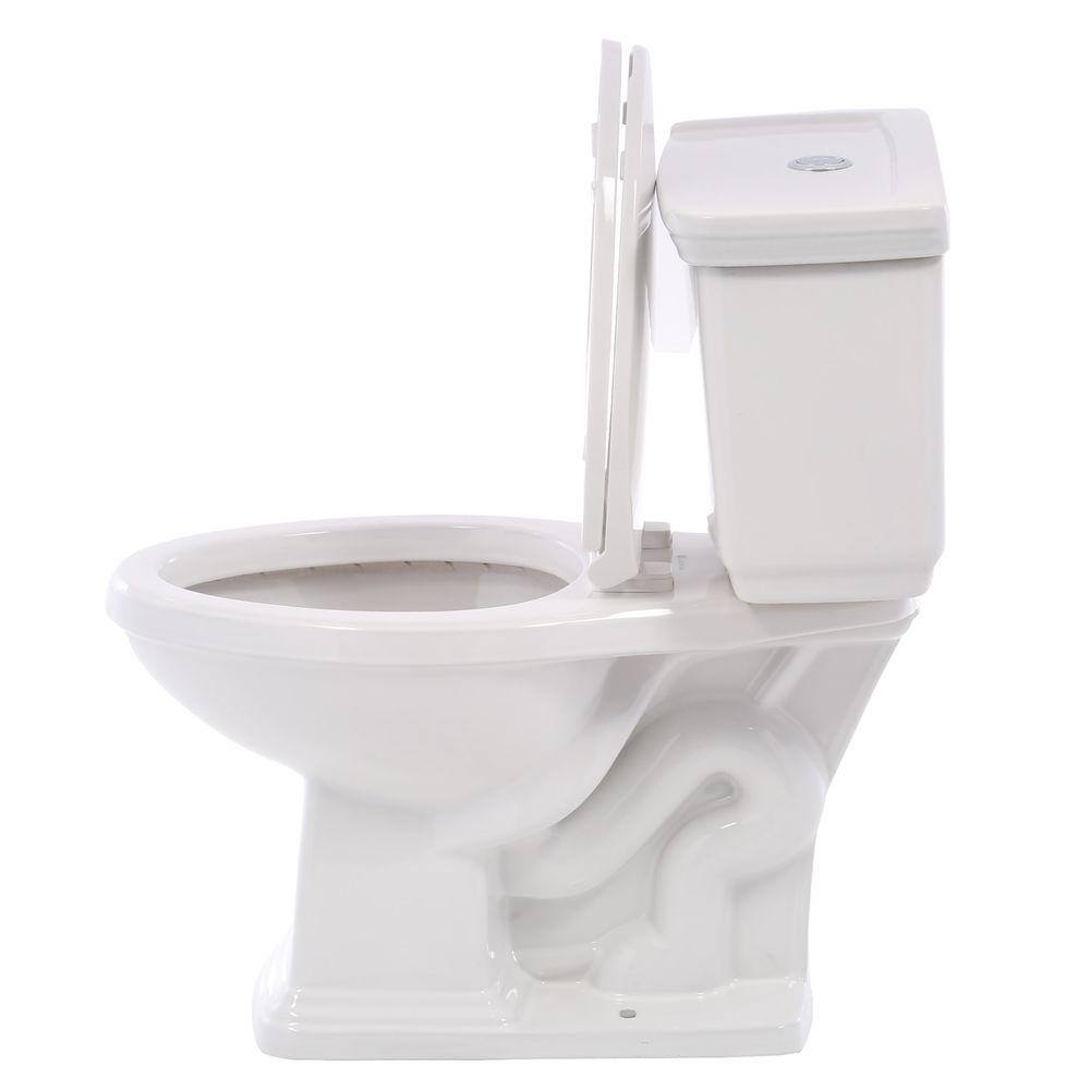 Glacier Bay 2-piece 1.0 GPF1.28 GPF High Efficiency Dual Flush Elongated Toilet in White N2430E