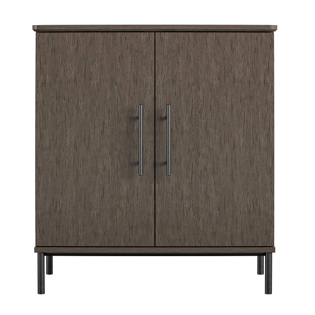 Vivinne Storage Cabinet Gray Oak Cosmoliving By Cosmopolitan