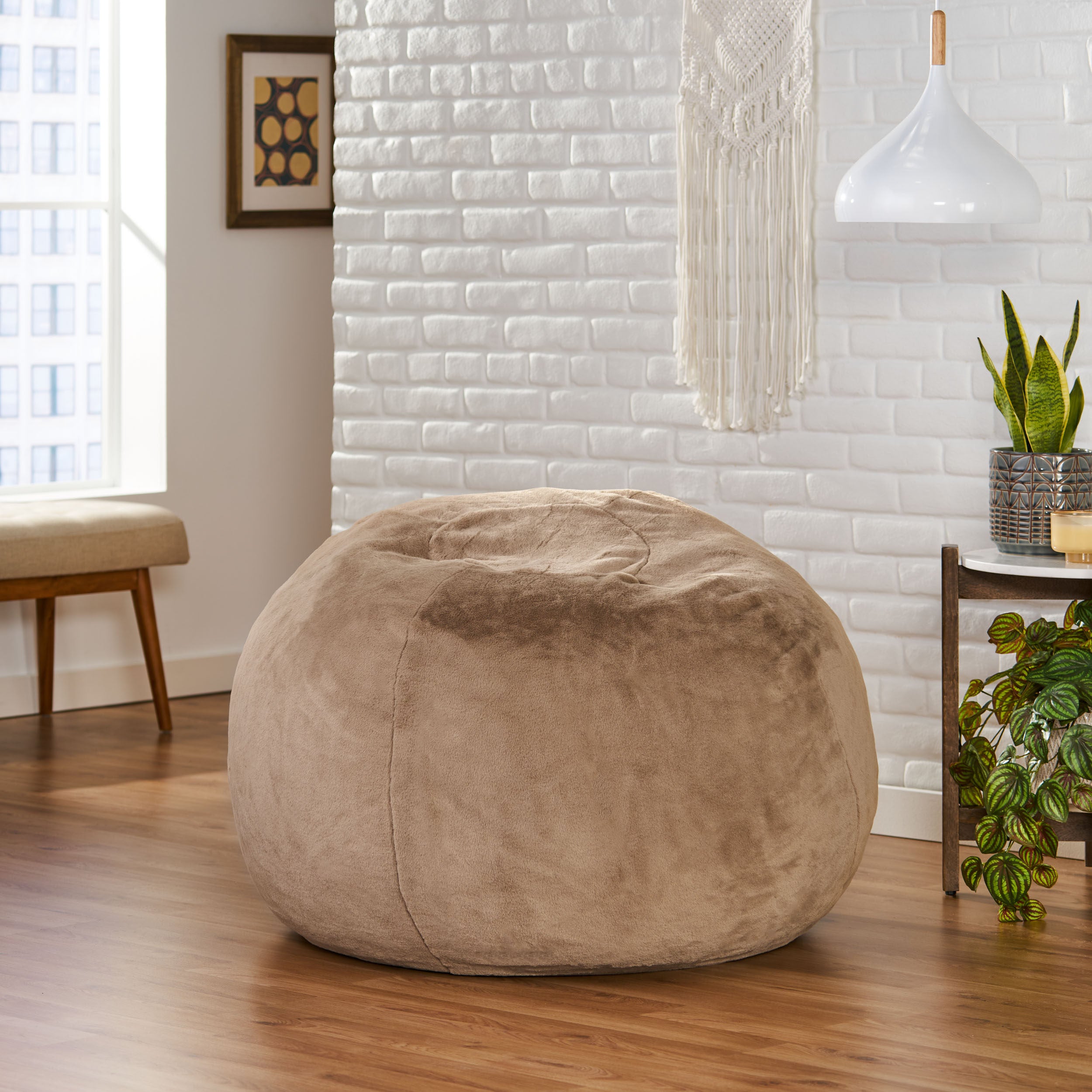 McCoy Modern Glam 3 Foot Faux Fur Bean Bag