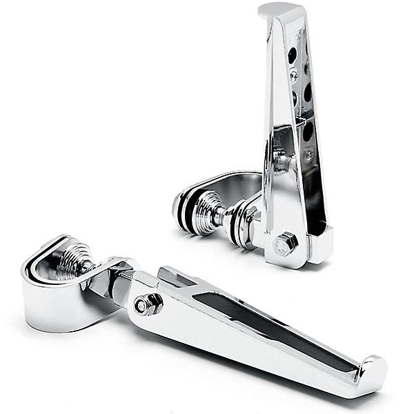 Chrome AntiVibrate Engine Guard Foot Pegs + Clamps Compatible with Suzuki V-Strom Vstrom 1000