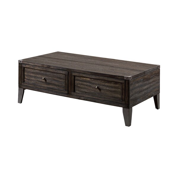 Furniture of America Sete Urban Oak 48-inch 2-drawer Coffee Table