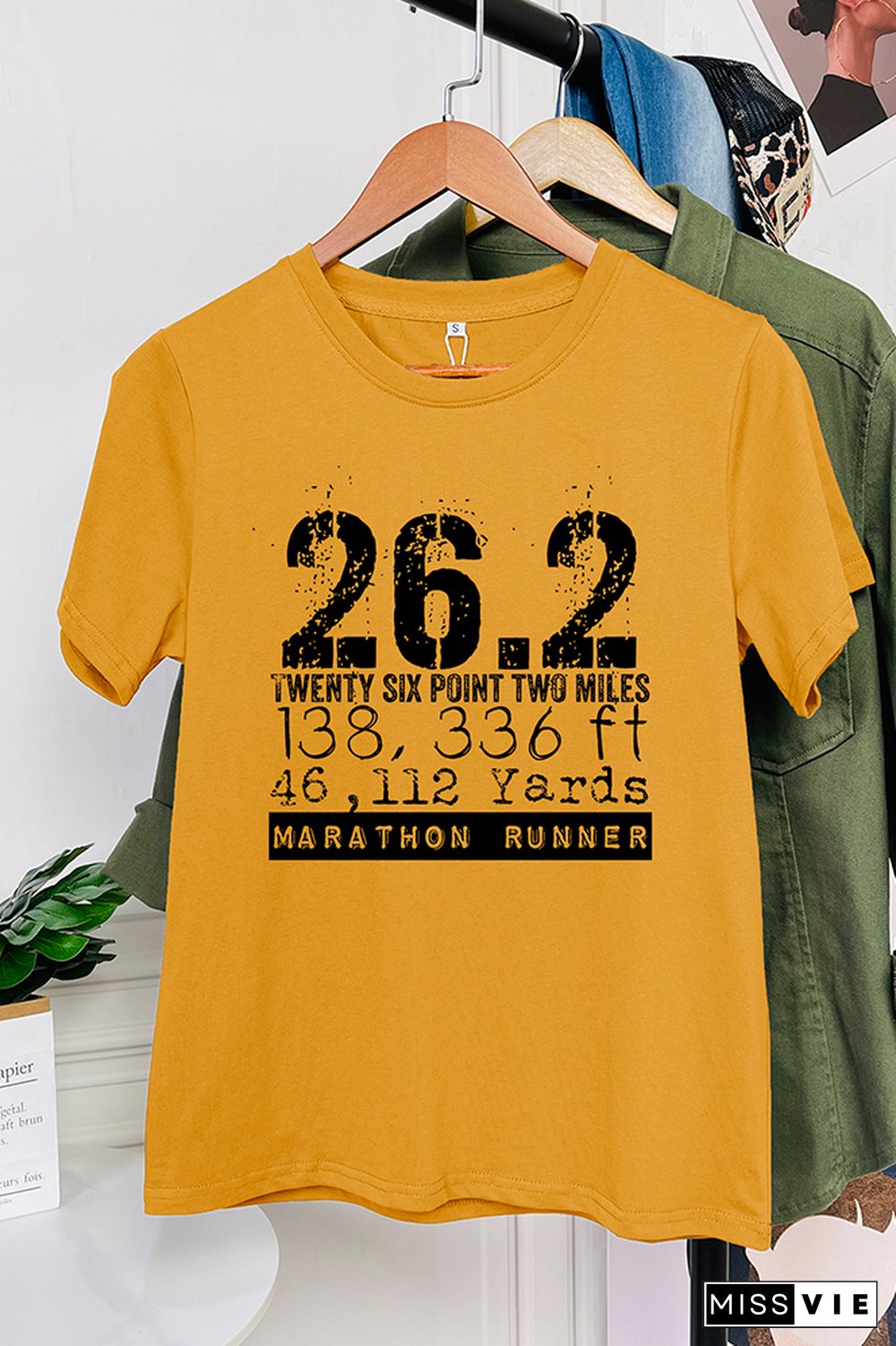 26.2 Miles Shirt Boston Marathon Short Sleeve Graphic Tee Wholesale