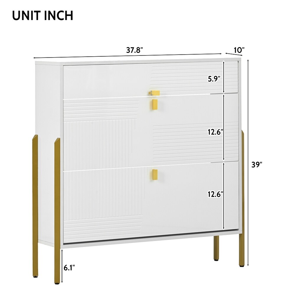 Shoe Cabinet with 2 Flip Drawers