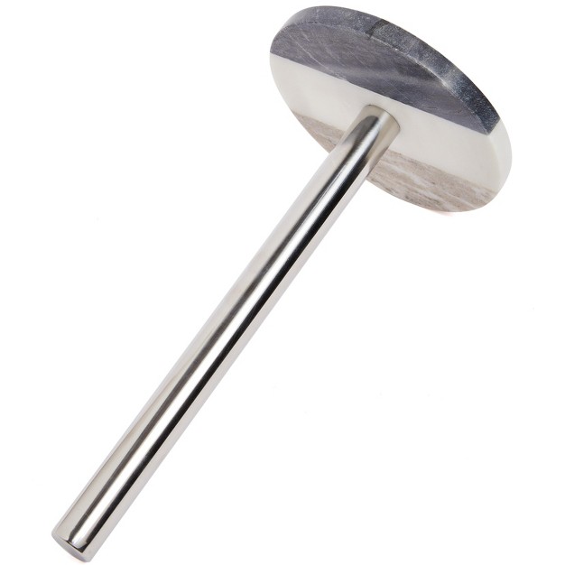 Lexi Home Marble Counter Paper Towel Holder Mount Grey