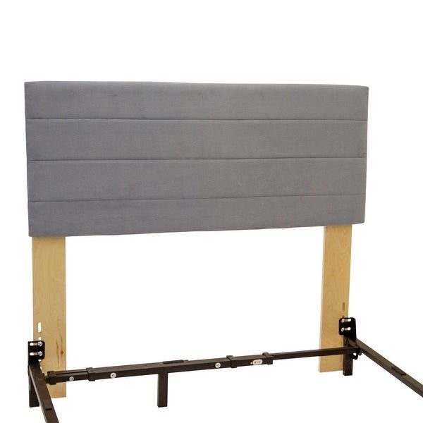 Onetan， Upholstered Fabric Headboard， Grey and Tan. - - 33199530