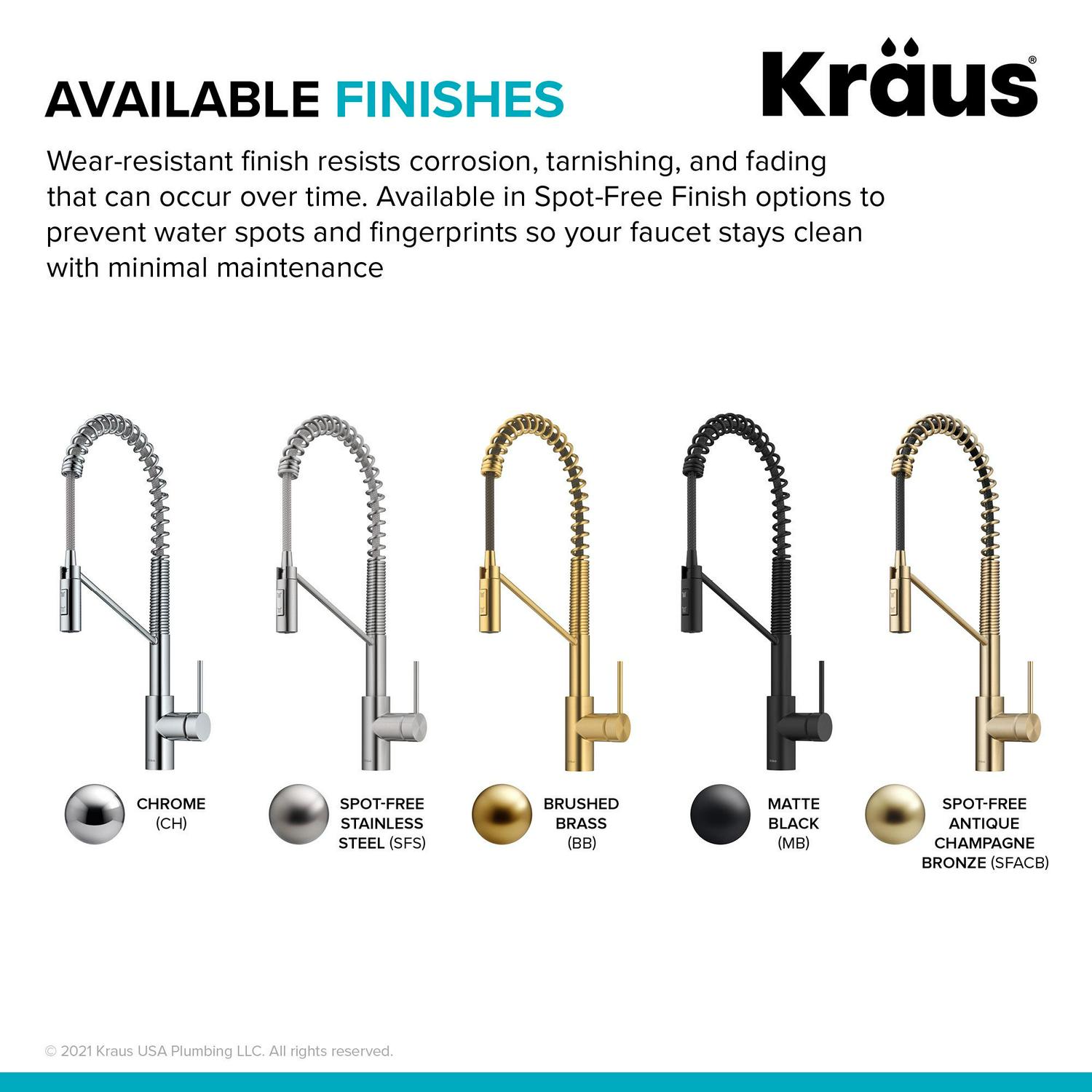 Kraus Oletto Commercial Style Pull-Down Single Handle Kitchen Faucet with QuickDock Top Mount Installation Assembly in Matte Black