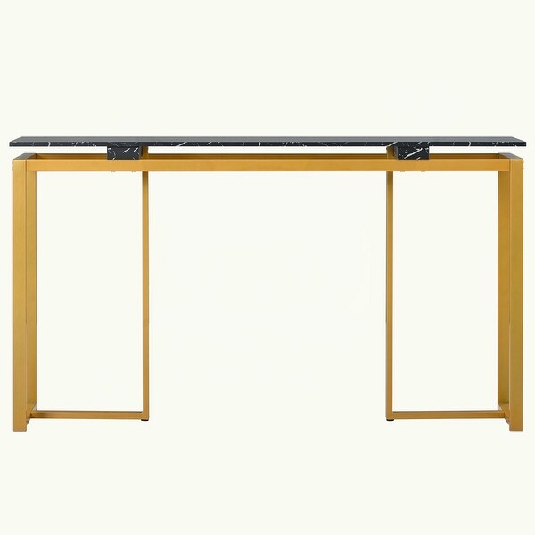 Console Table with Metal Frame