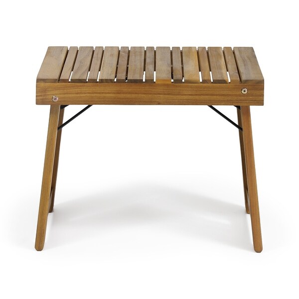 Kyoto Outdoor Acacia Wood Folding Side Table by Christopher Knight Home