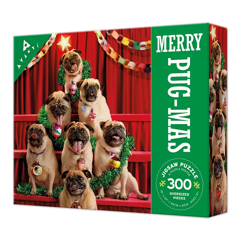 Ceaco Pugmas 300-Piece Jigsaw Puzzle