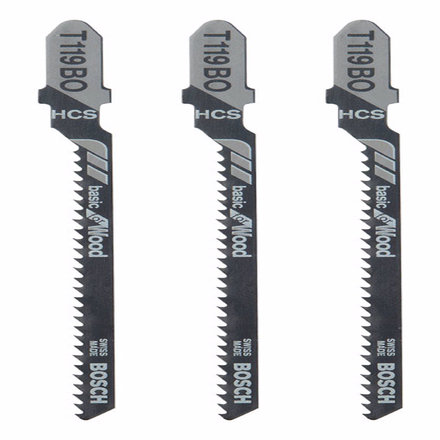 Bosch 3 in. High Carbon Steel T-Shank Side set and ground Jig Saw Blade 12 TPI 3 pk