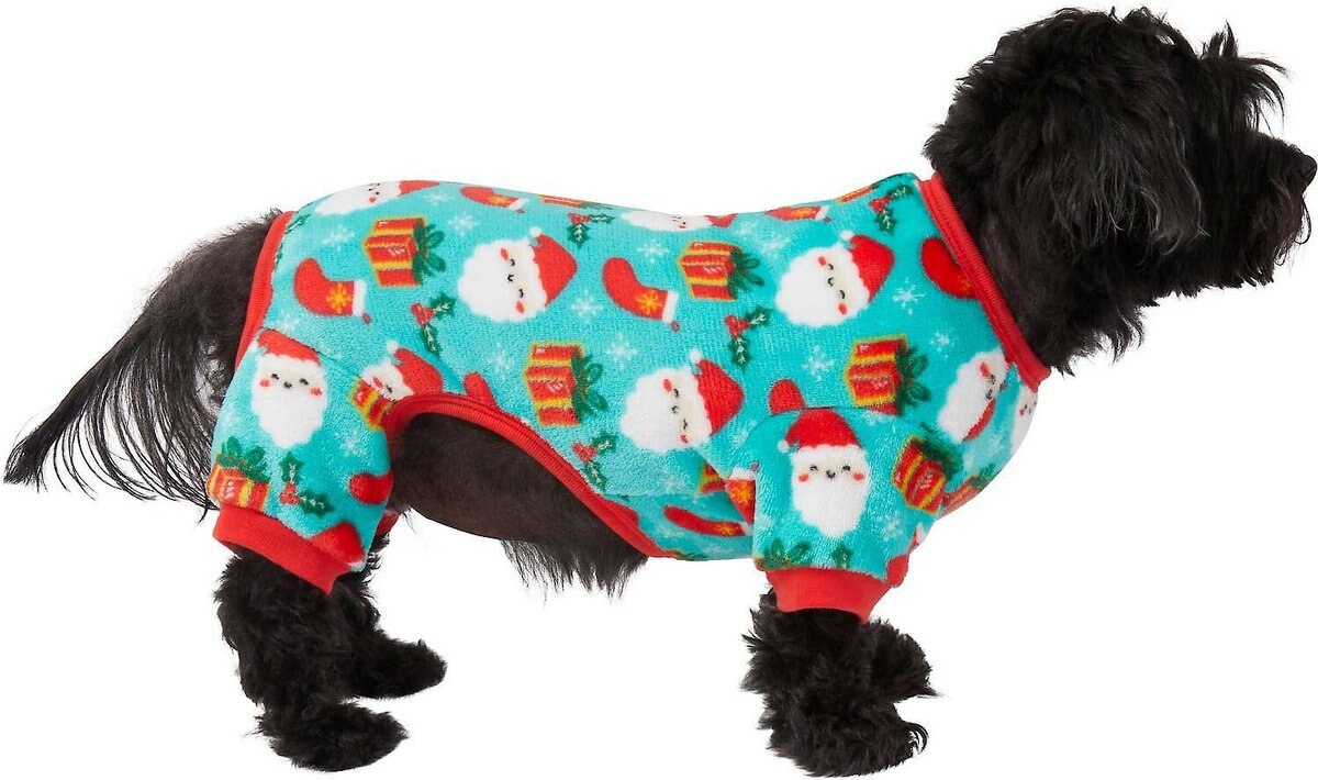 Frisco Santa's Gifts Dog and Cat Cozy Plush Fleece PJs