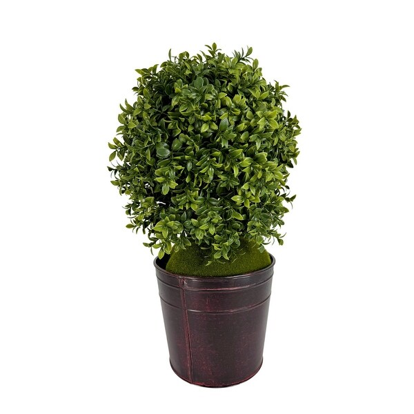Boxwood Single Ball Topiary Stake with UV Protection Set of Two