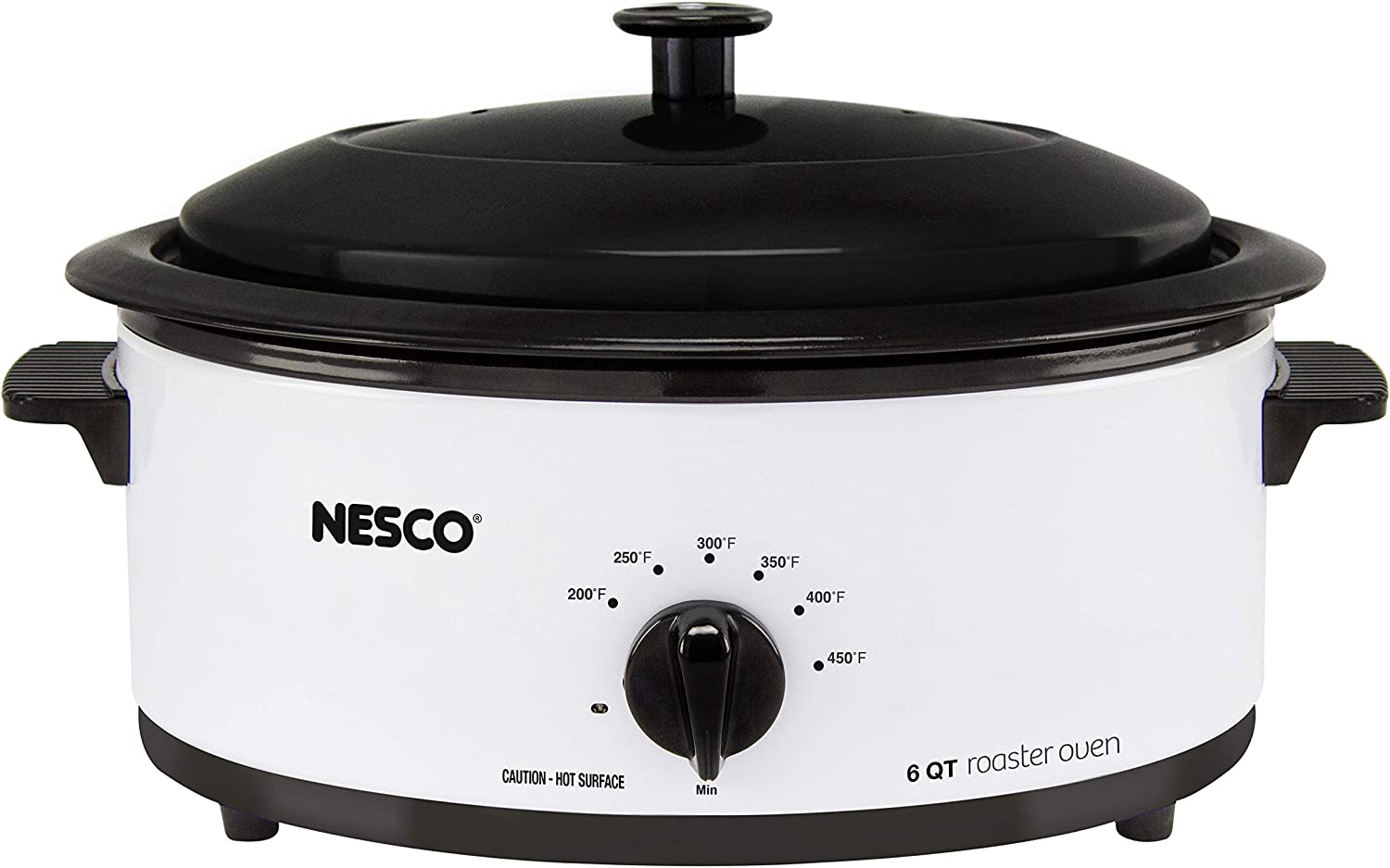 Nesco 4816-14 Porcelain Roaster Oven， 6 quart， White