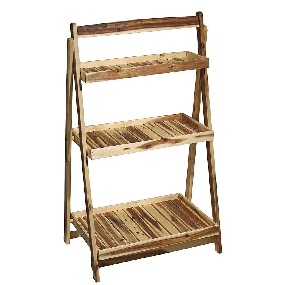 CHG CLASSIC HOME  GARDEN 27 in. x 45 in. Acacia Wood Plant Stand 98011