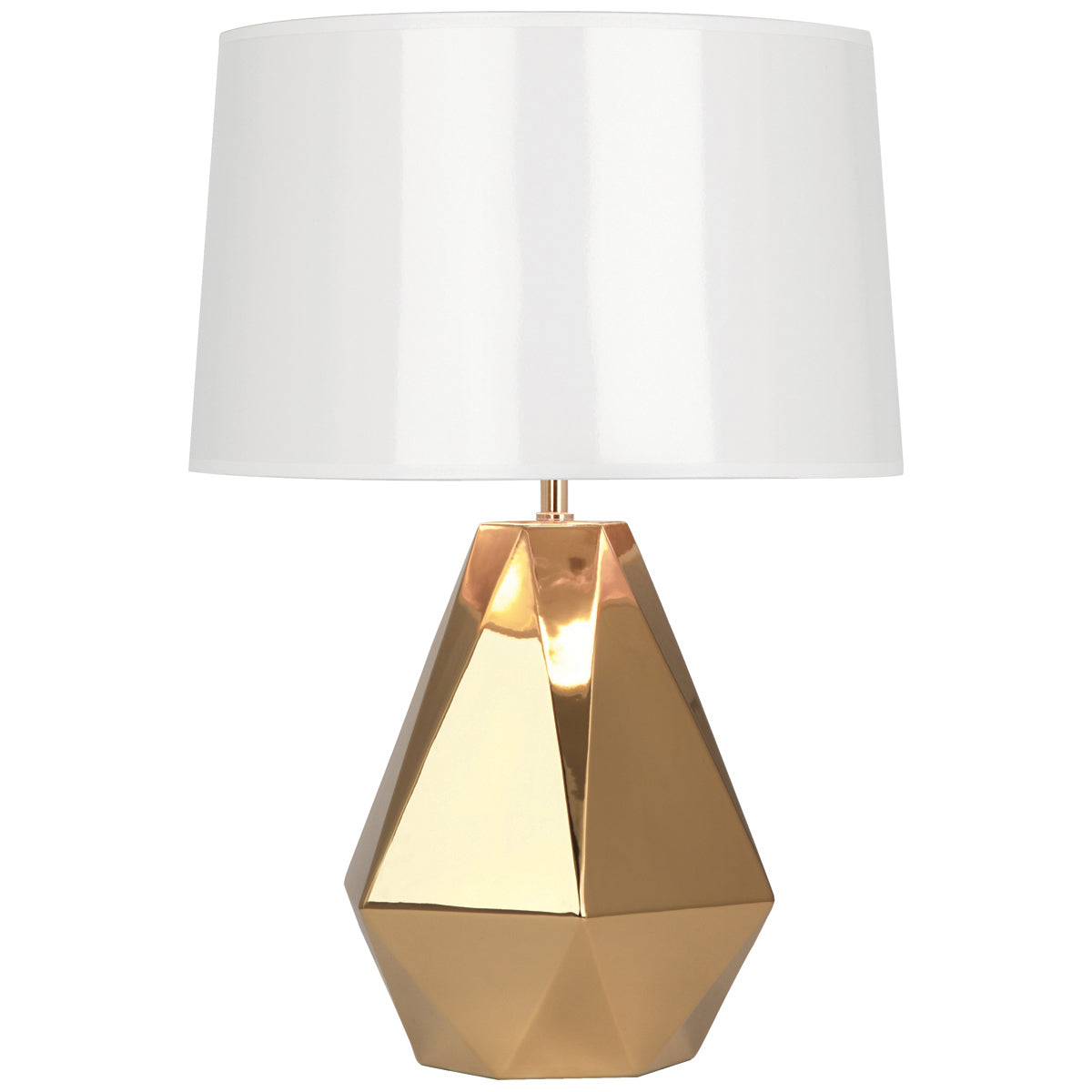 Delta Table Lamp in Polished Gold Glazed Ceramic