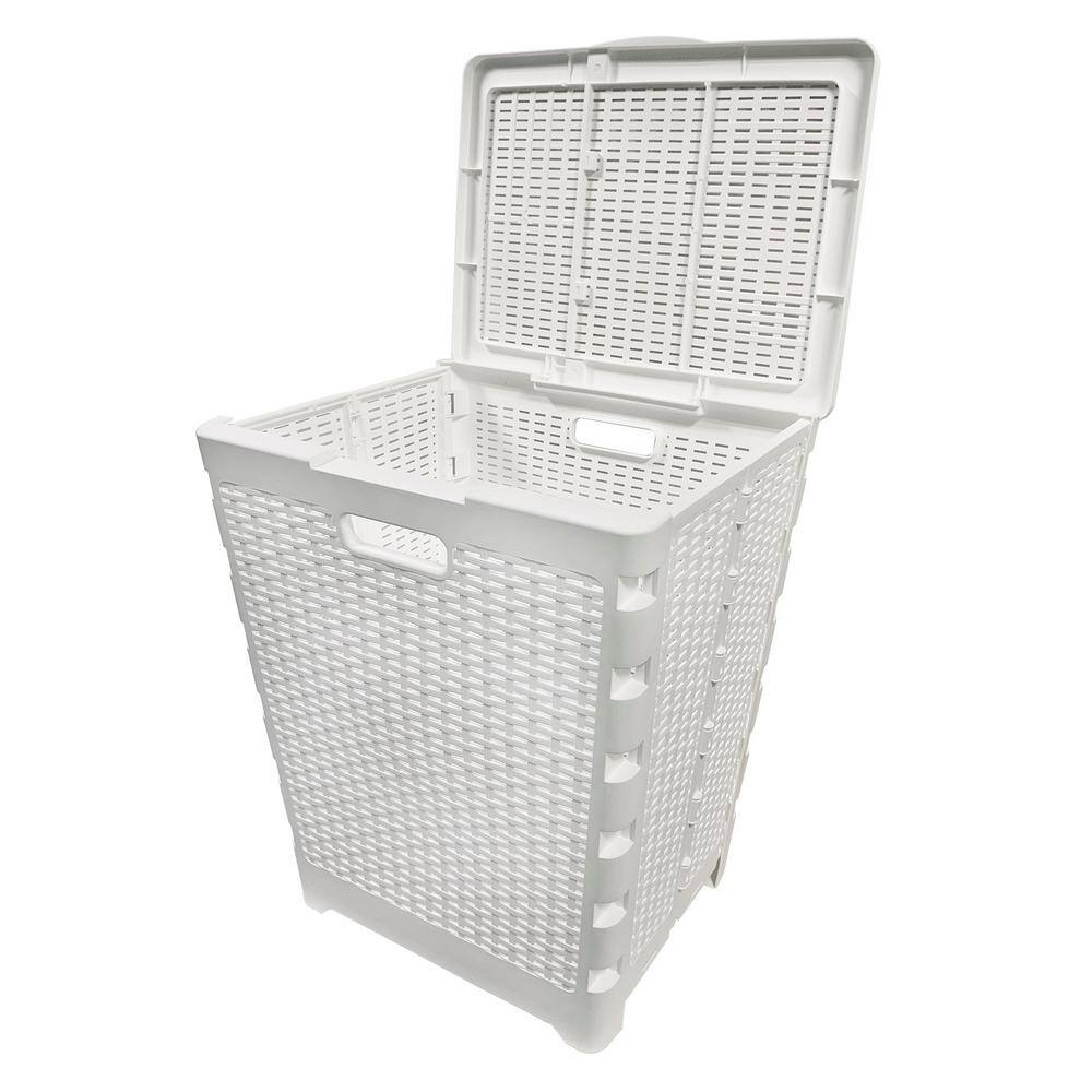 Modern Homes 60 l Folding Hamper White 67563