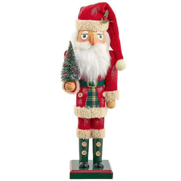 Kurt Adler 15 inch Wooden Santa Nutcracker