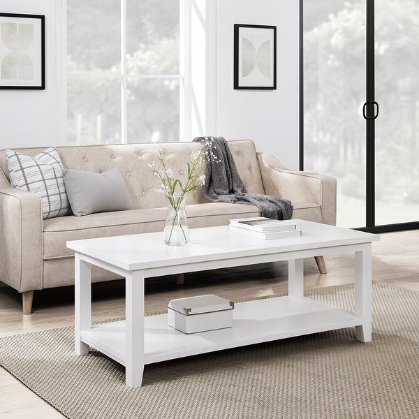 Middlebrook Modern Coffee Table with Lower Shelf