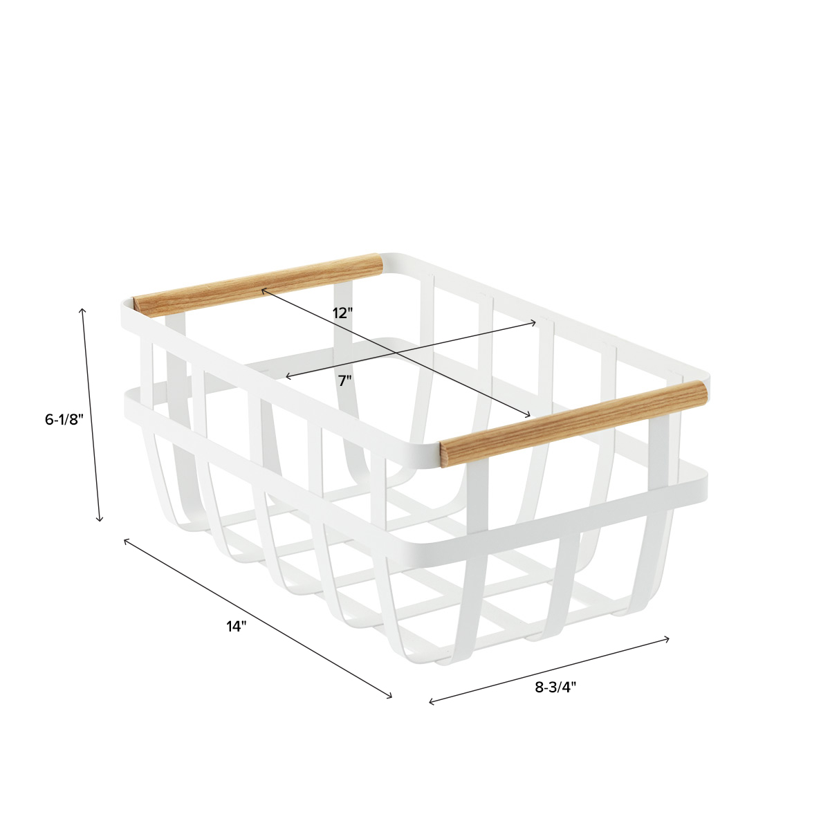 Yamazaki Tosca Baskets with Wooden Handles