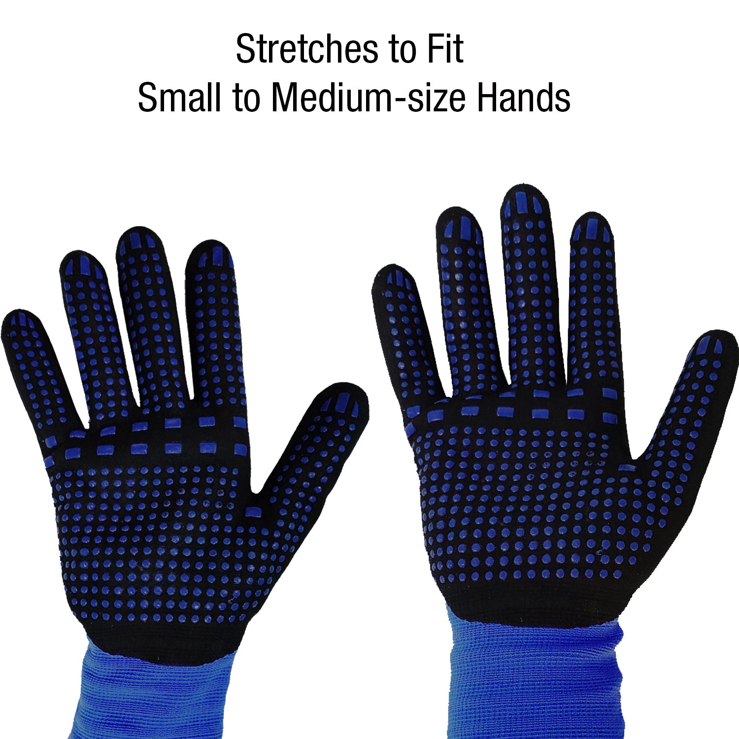 MidWest Gloves & Gear, Unisex, 6 Pack of Max Grip™ Gloves, Blue in color, Size SM