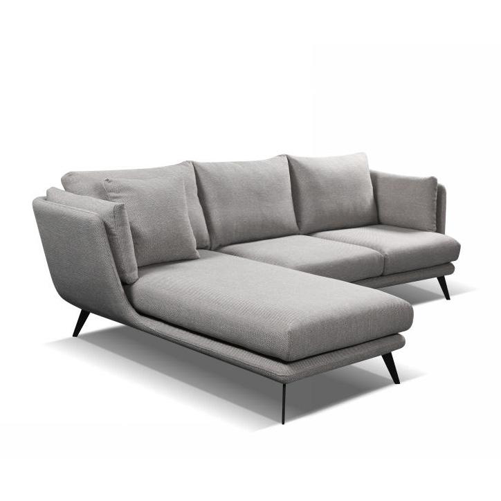 RANNI 3 Seater Sofa With Left Chaise - Warm Grey