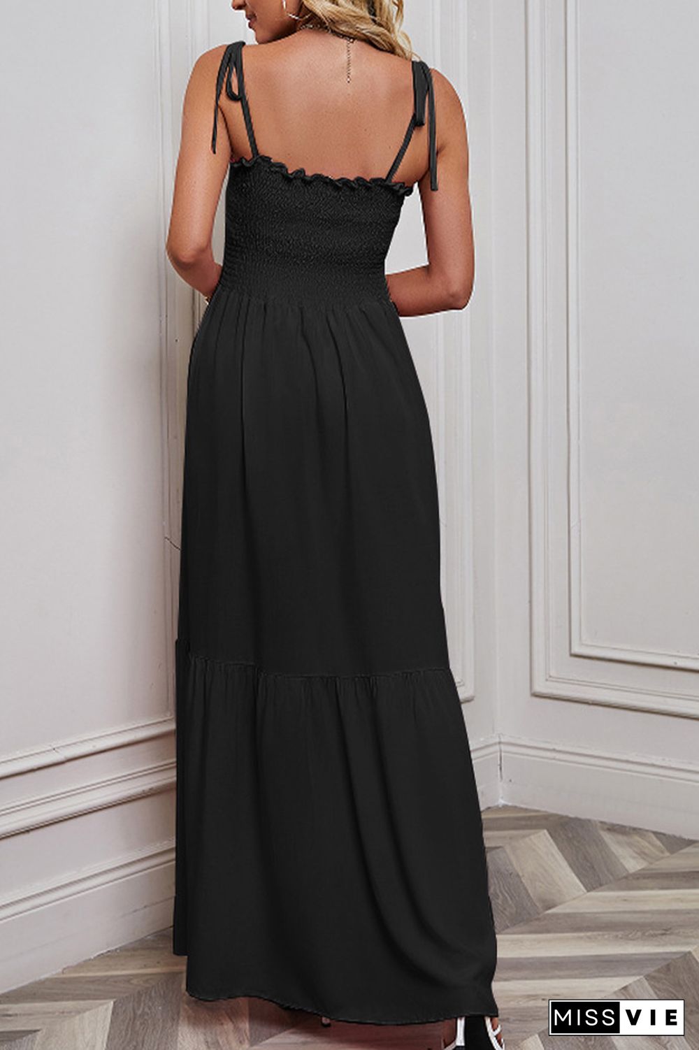 Plain Spaghetti Straps Maxi Dress