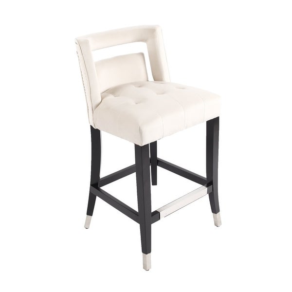 Suede Velvet Barstool with nailheads Living Room Chair