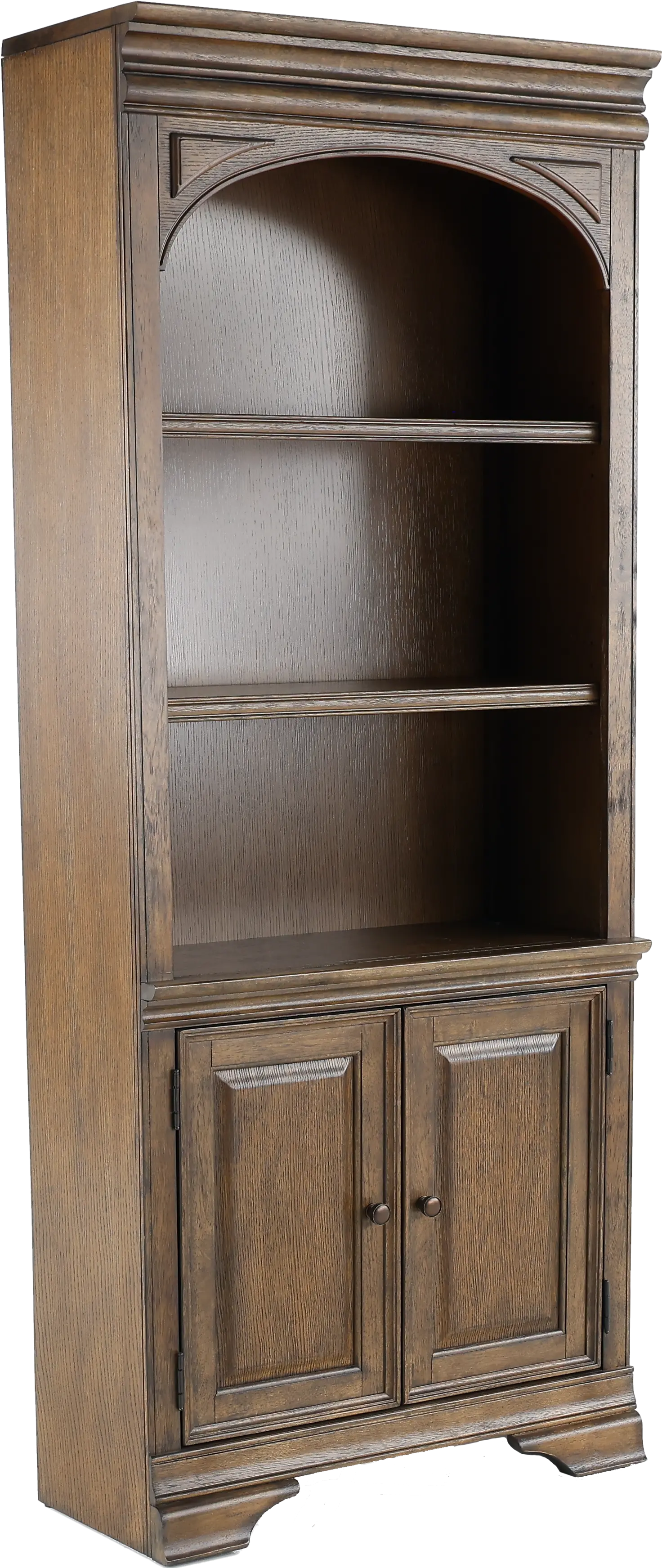 Arcadia Chestnut Brown Bookshelf with Doors