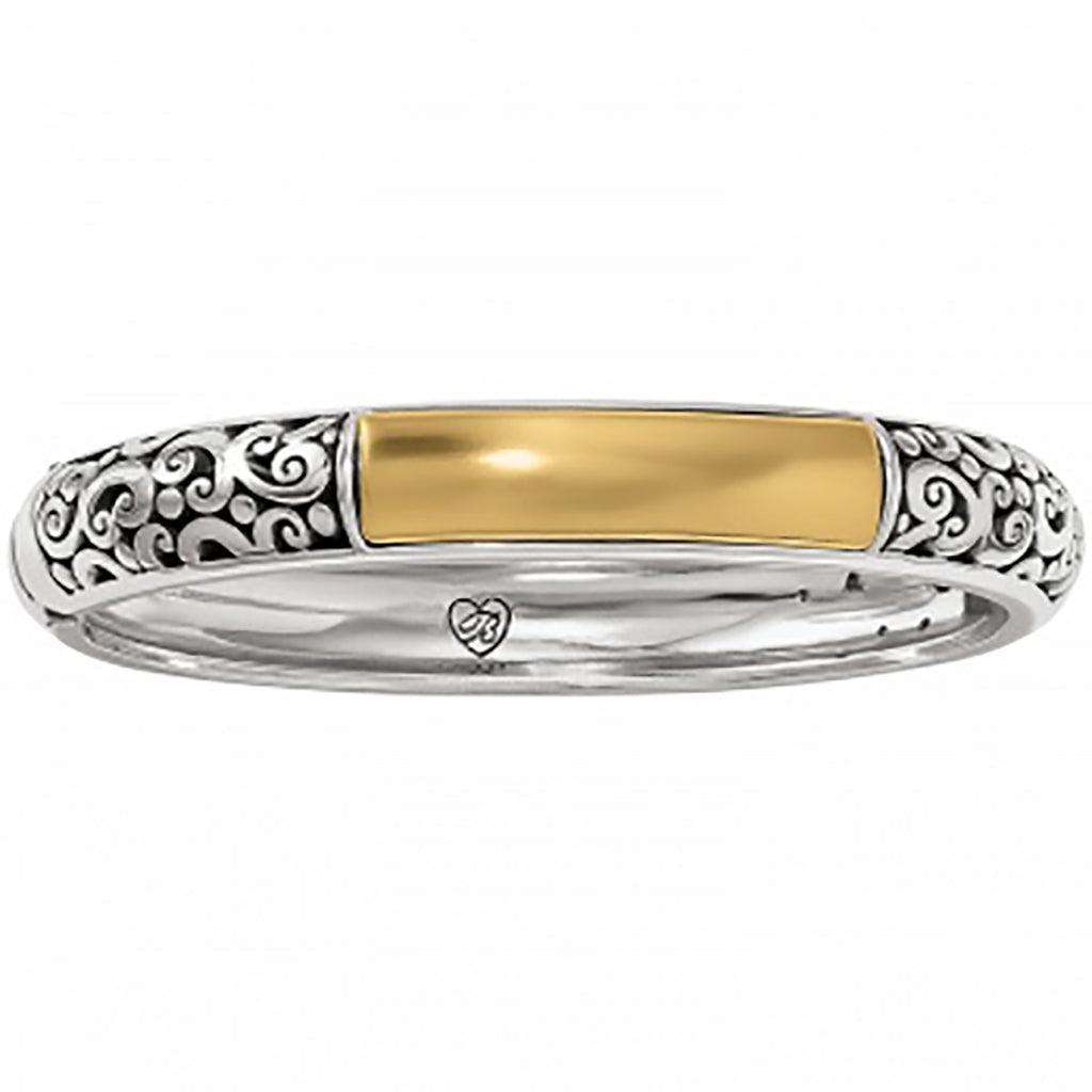 Brighton  Catania Hinged Bangle in Silver and Gold