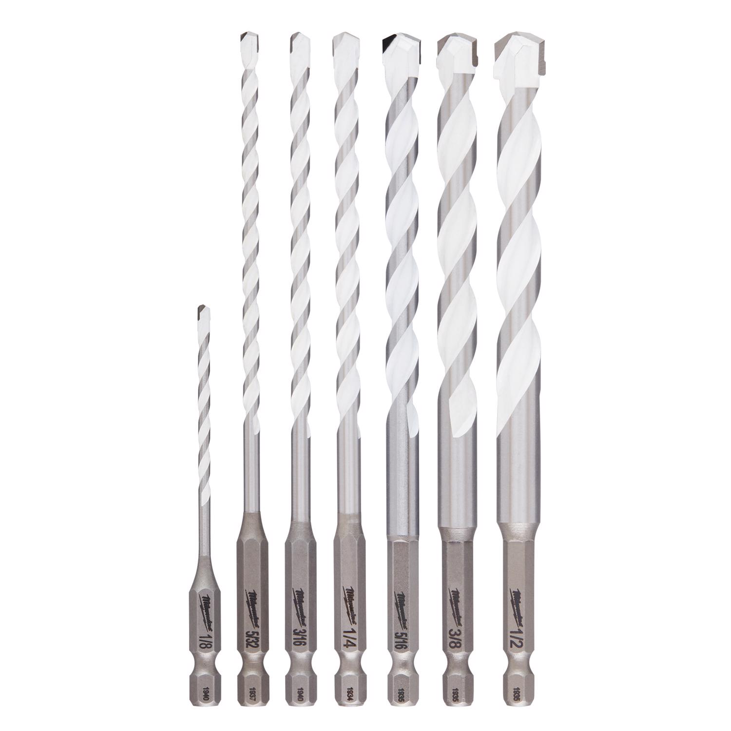 MW Shockwave Multi-Material Percussion Bit Drill Bit Set 7 pc