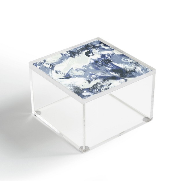 Jacqueline Maldonado Marble Mist Blue Acrylic Box Deny Designs