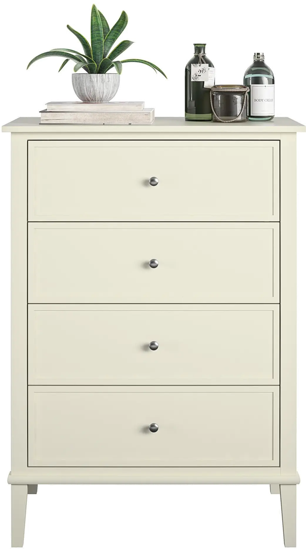 Franklin Transitional Soft White 4-Drawer Dresser