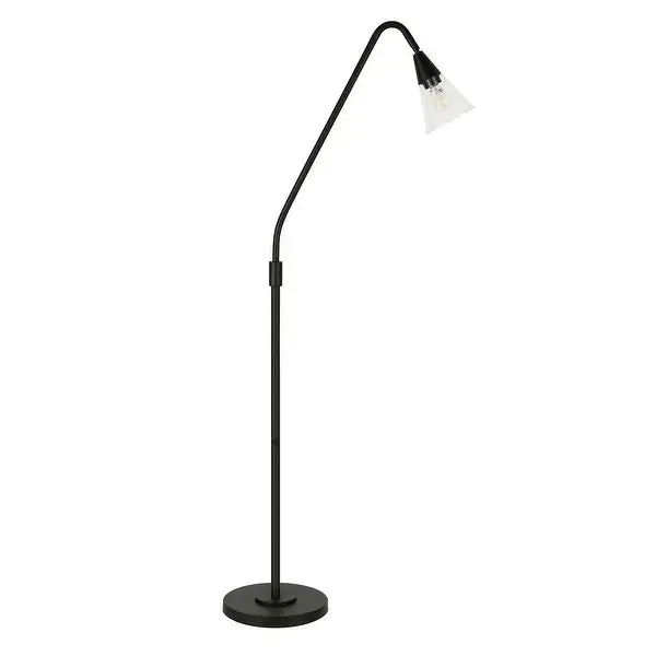 Challice Blackened Bronze Arc Floor Lamp