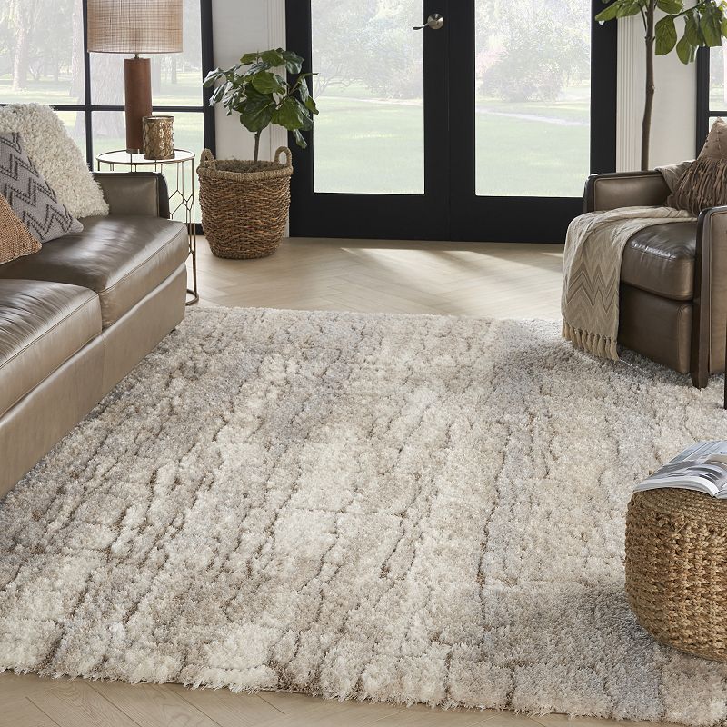 Nourison Luxurious Shag Abstract Textures Area Rug