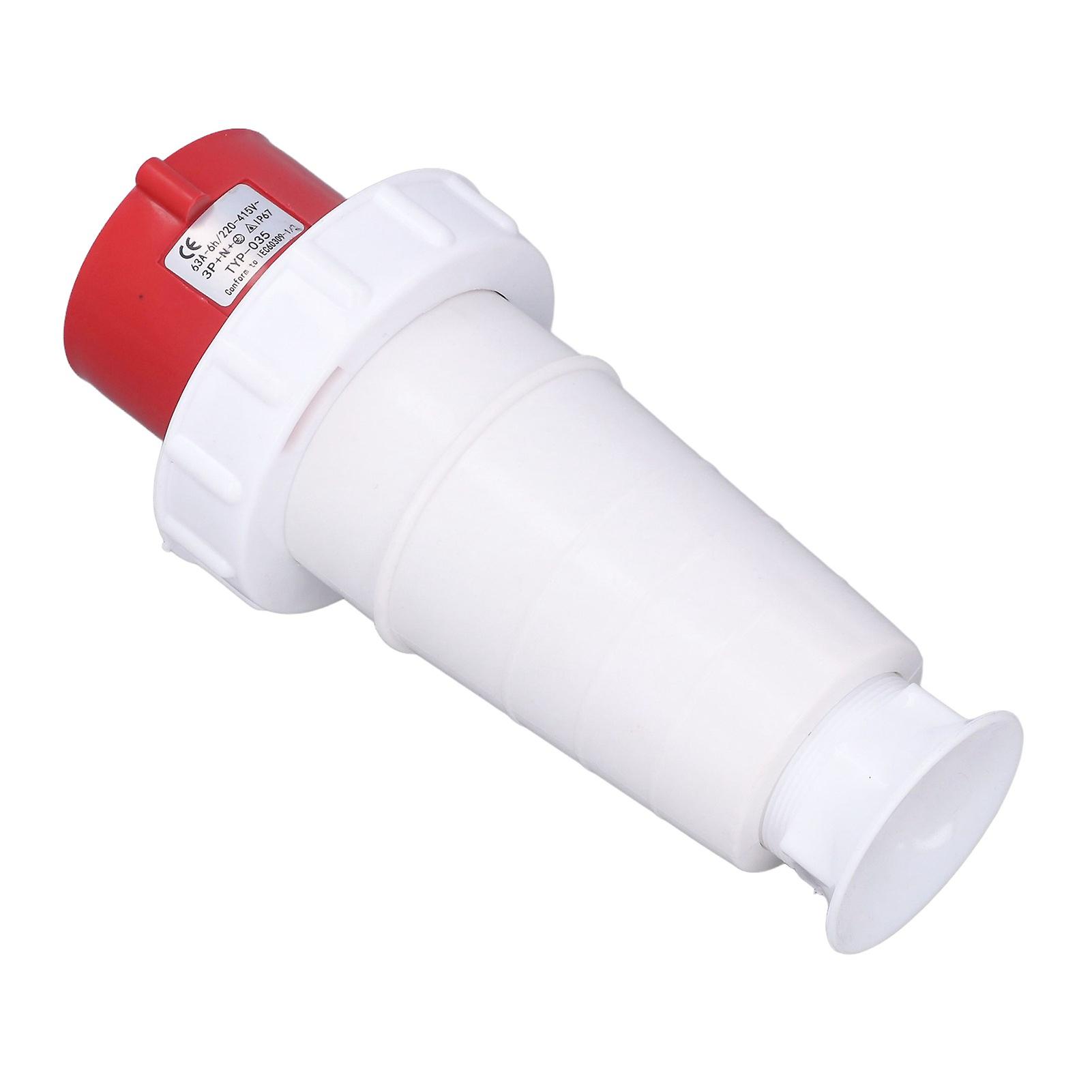 Industrial Socket Cee Aviation Connector Ip67 Waterproof 5pin 63a 220415v Red For Outdoor