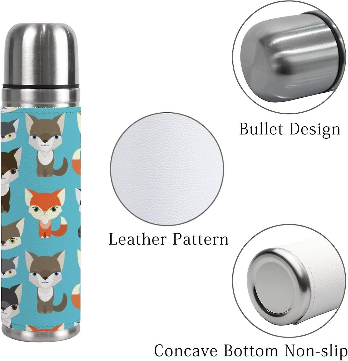 Insulated Mug Stainless Steel Water Bottle Animals Set Vacuum Cup Travel Mug For Travel School Office