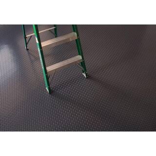 G-Floor Diamond Tread 7.5 ft. x 17 ft. Slate Grey Commercial Grade Vinyl Garage Flooring Cover and Protector GF75DT717SG