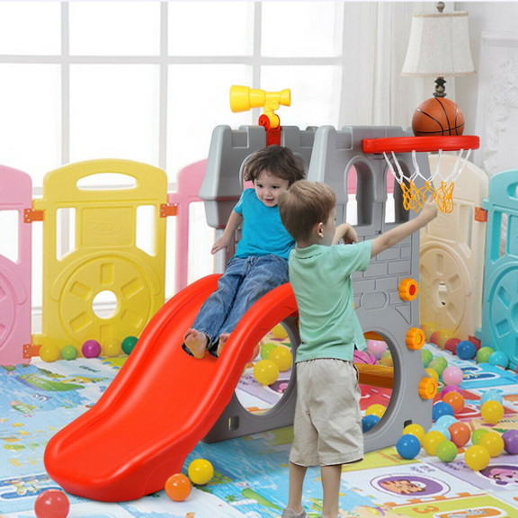 Costway 69875123 5 in 1 Toddler Climber Slide Play...