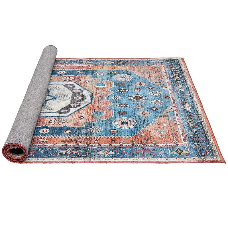 5 x 7 Non-Shedding Distressed Vintage Indoor Area Rug