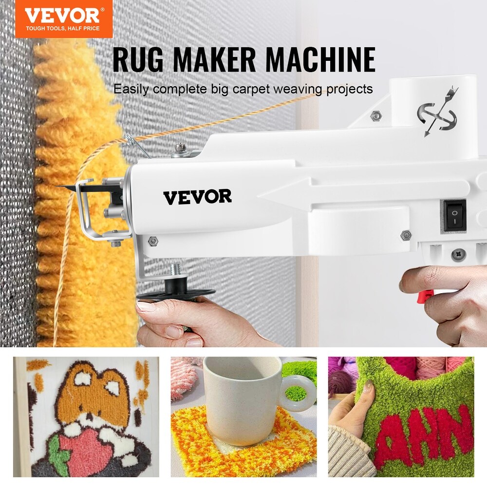 VEVOR 2 in 1 Tufting Gun Cut   Loop Pile Electric Carpet Weaving High Speed 110V Adjustable Height