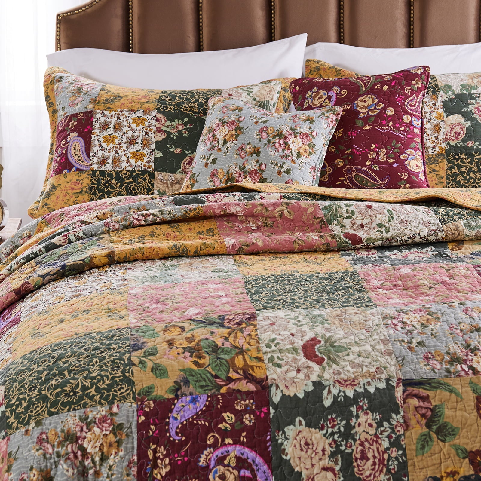 Greenland Home Fashions Antique Chic Quilt Bonus Set with Decorative Pillows