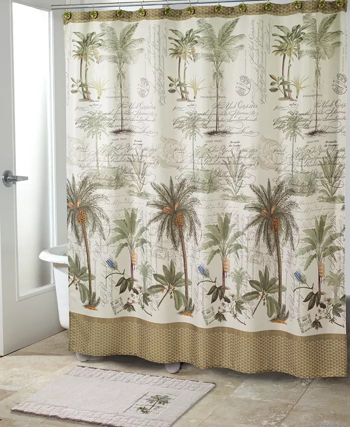 Avanti Colony Palm Tree Printed Shower Curtain 72 x 72