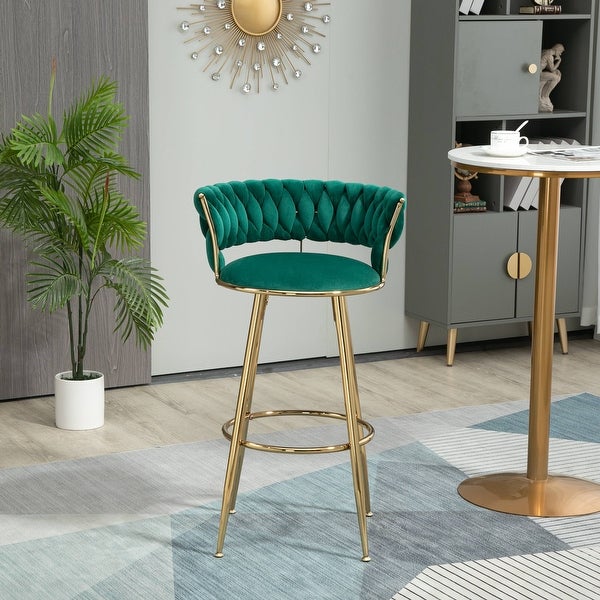 Unique Design Bar Stools with Back and Solid Legs， Counter Height