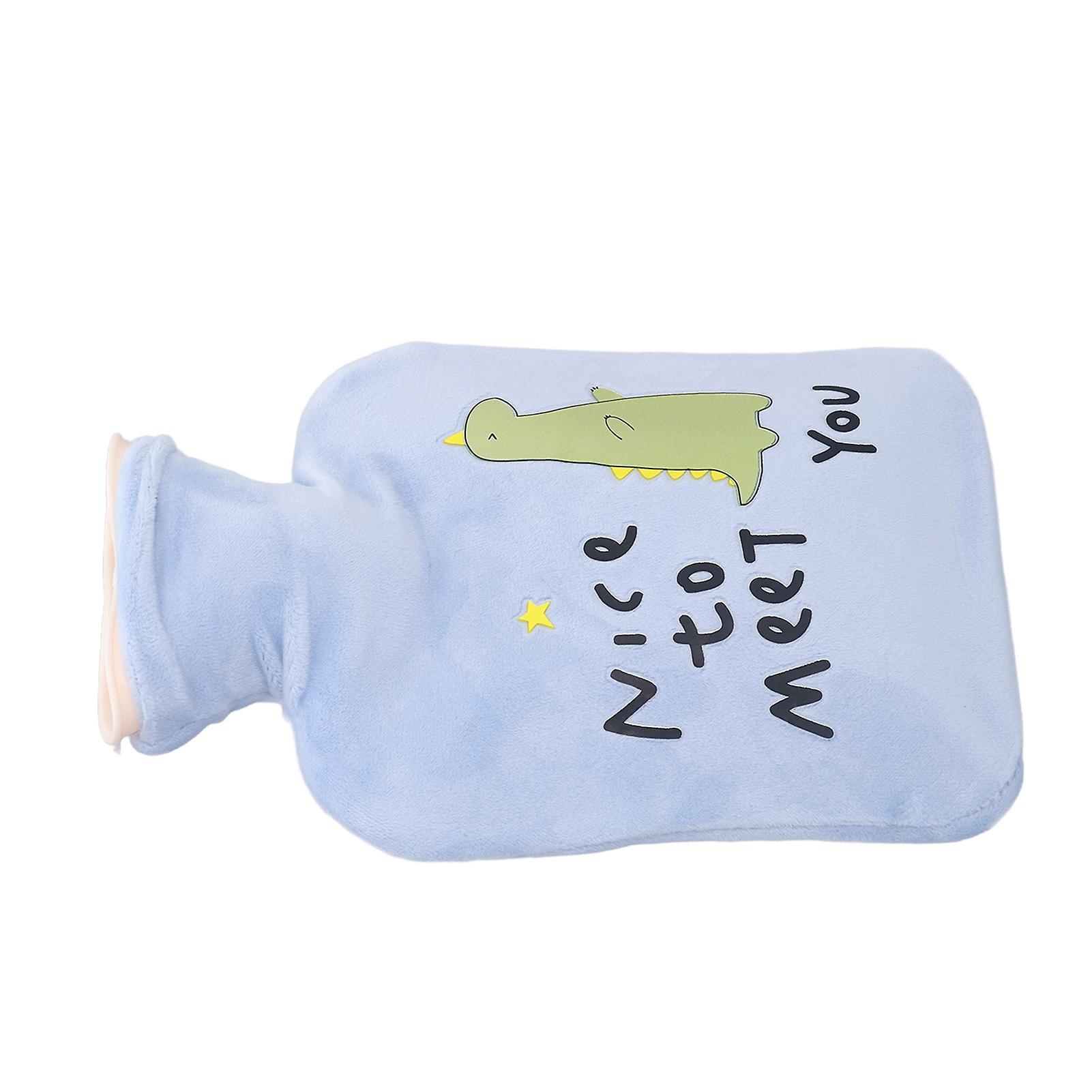 1000ml Hot Water Bottle Thicken Leakproof Warm Water Bag Hand Warmer Feet Warmer For Pain Relief Winterblue