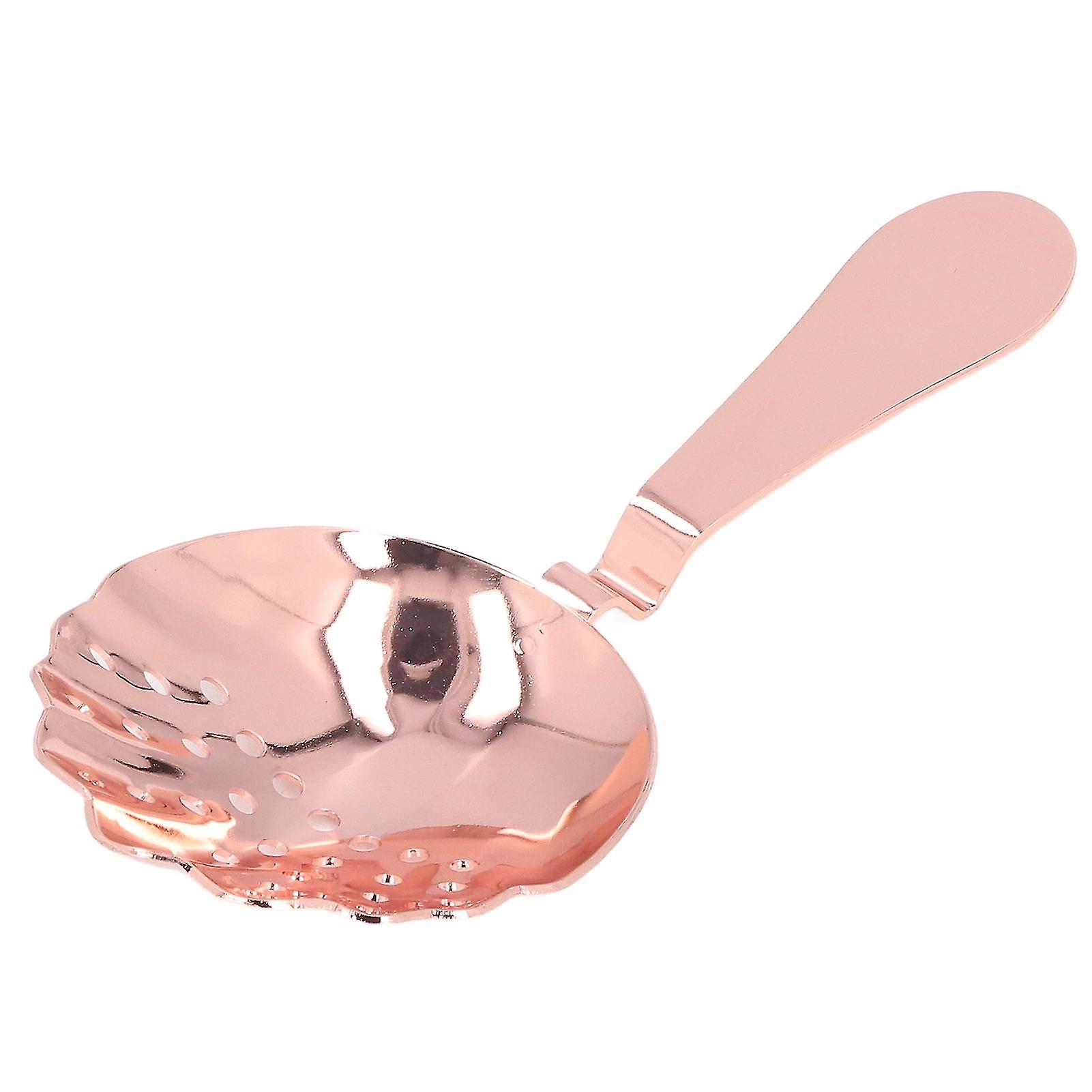Cocktail Strainer Anti Rust Efficient Filtering Stainless Steel Strainer Bar Tool for Home Mini Bars Clubs Restaurants Rose Gold