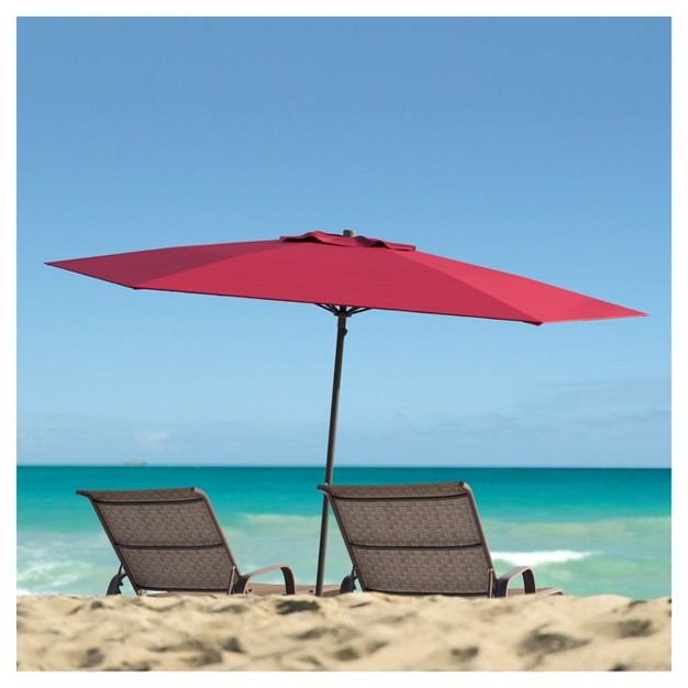 7 5 x27 X 7 5 x27 Uv And Wind Resistant Beach patio Umbrella Red Corliving