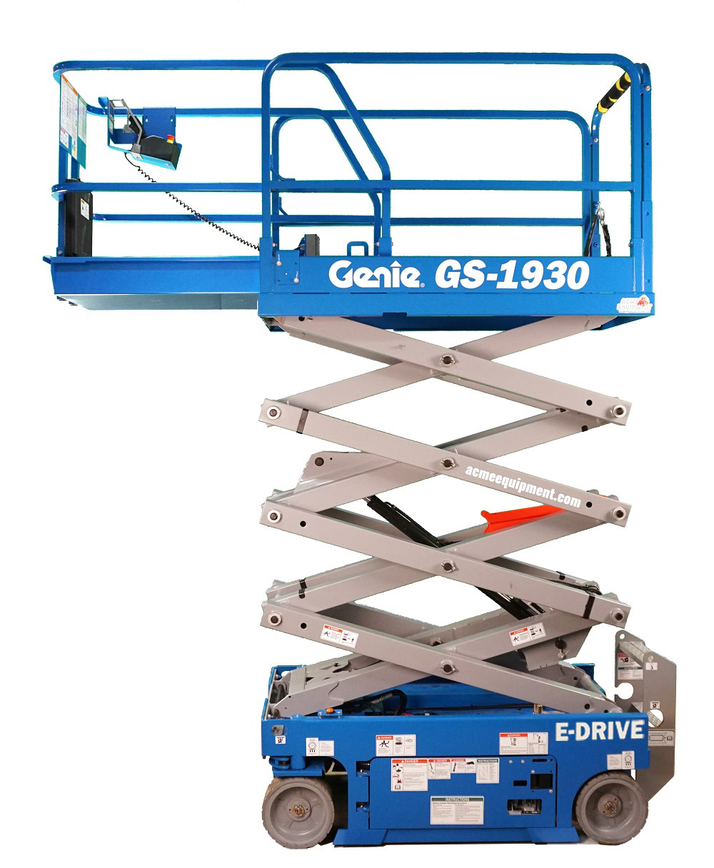 Genie 19and#8242; Scissor Lift 30 Width Electric with E-Drive ;