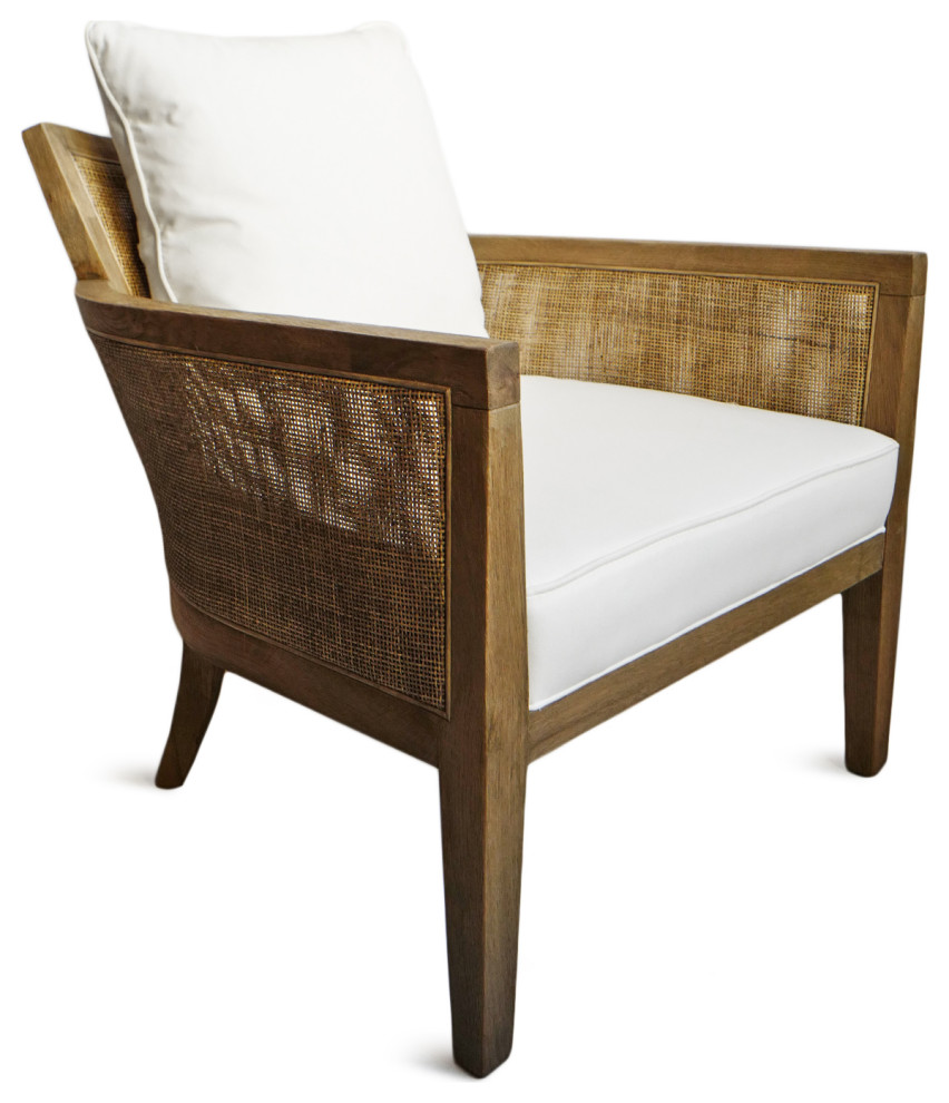 Cane and Oak Arm Chair   Tropical   Armchairs And Accent Chairs   by Design Mix Furniture  Houzz