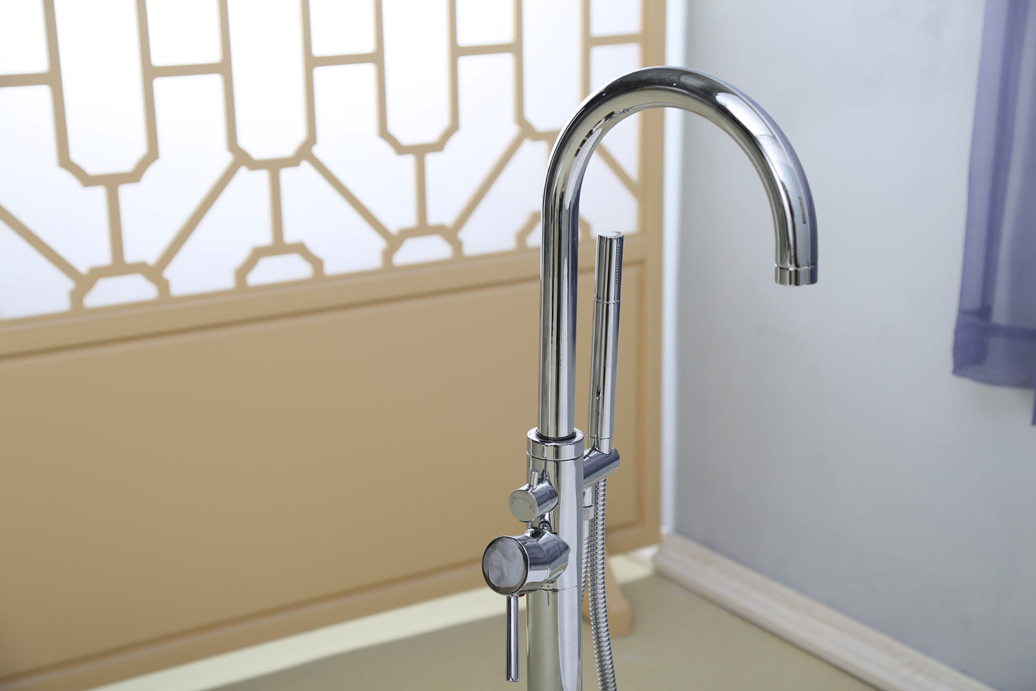 Elora Freestanding Tub Filler with Handshower